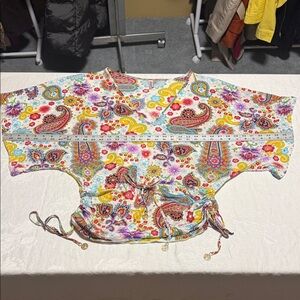 Luli Fama Colorful Paisley Print Blouse